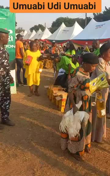 Event tents at a Darlstina Foundation community outreach in Amaji Umuabi